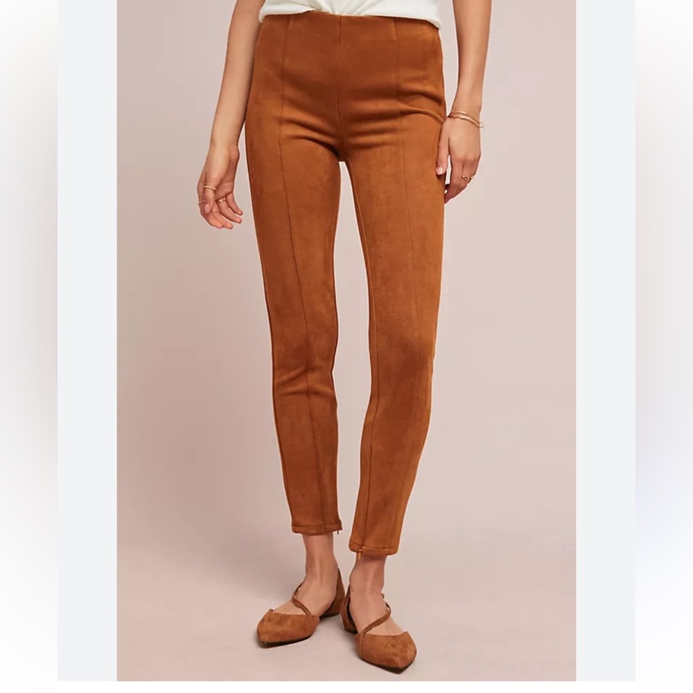 Anthropologie Faux Suede Leggings